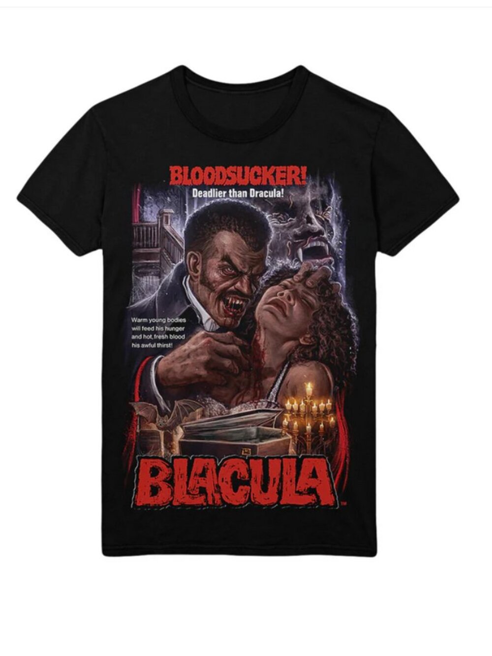 Blacula Shirt - Blaxploitation Horror Dracula William Marshall Crain Cult